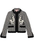 Gucci Embroidered Tweed Jacket - Black