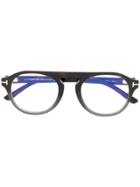 Tom Ford Eyewear Clip-on Lens Glasses - Brown
