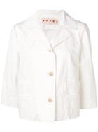 Marni Single Breasted Denim Jacket - White