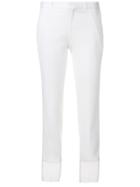 Each X Other Sheer Cuff Slim-fit Trousers - White