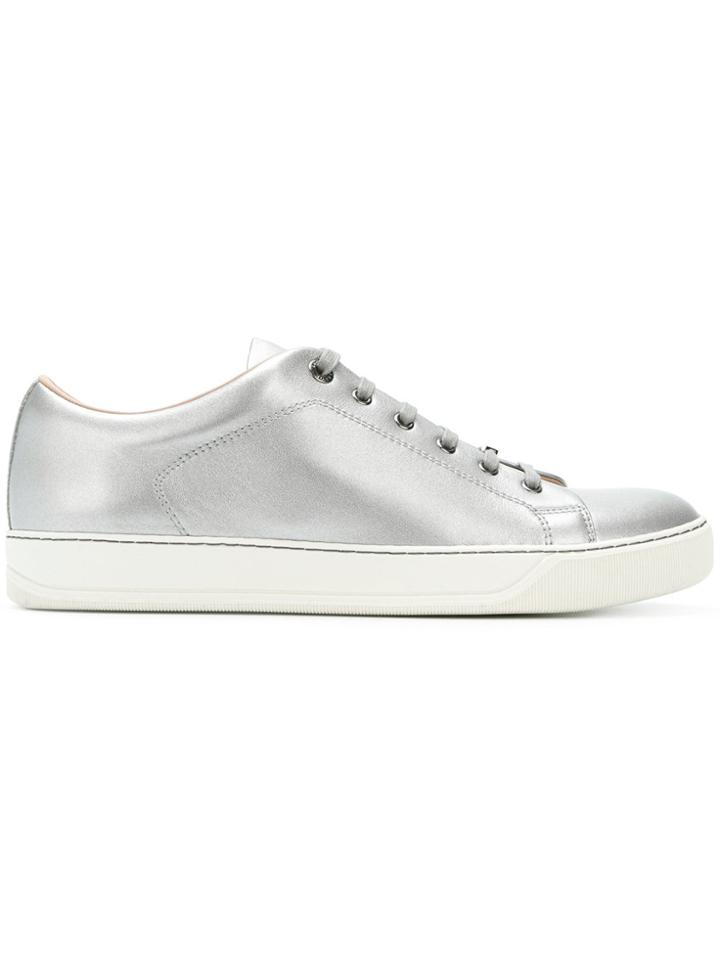 Lanvin Metallic Low-top Sneakers - Grey