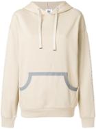 Closed Slogan Sleeve Hoodie - Neutrals