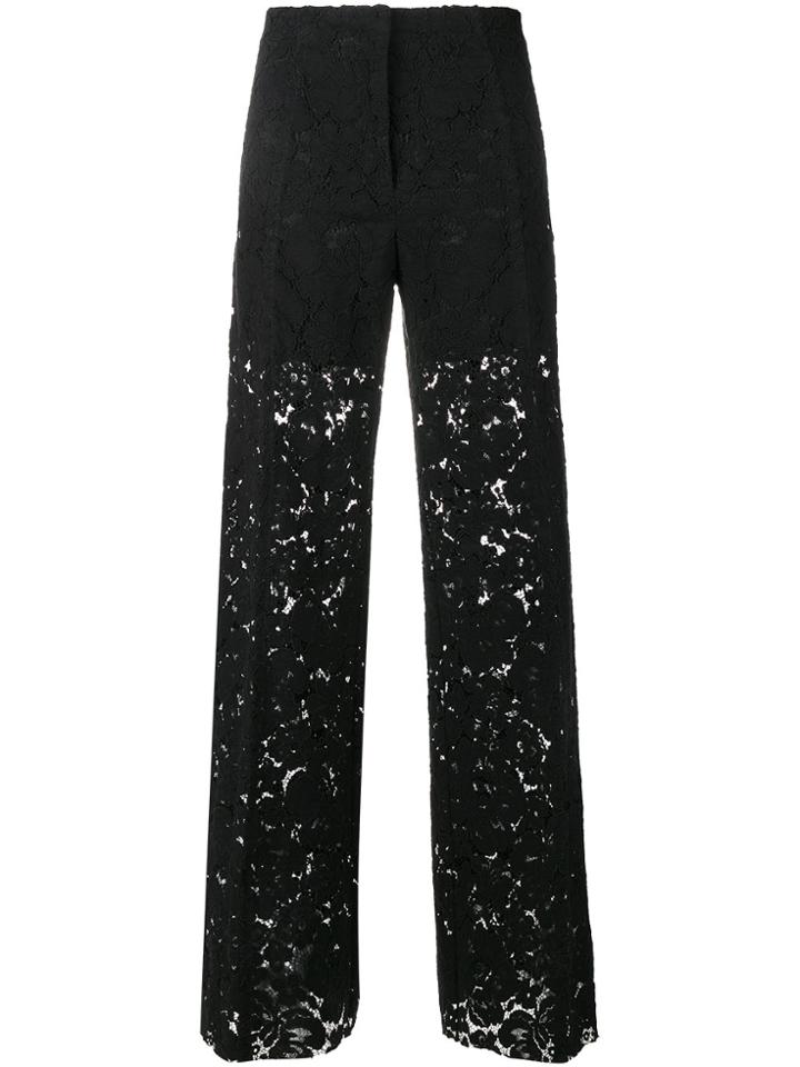Philosophy Di Lorenzo Serafini Wide Leg Lace Trousers - Black