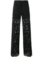 Philosophy Di Lorenzo Serafini Wide Leg Lace Trousers - Black