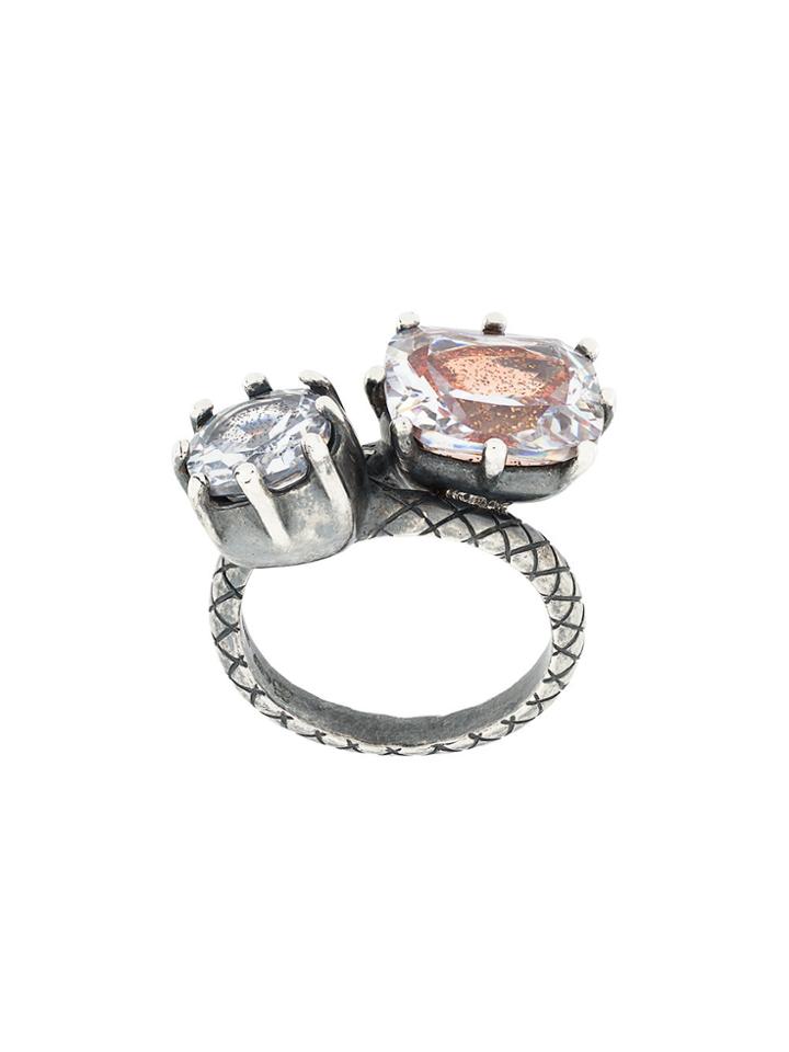 Bottega Veneta Embellished Ring - Metallic
