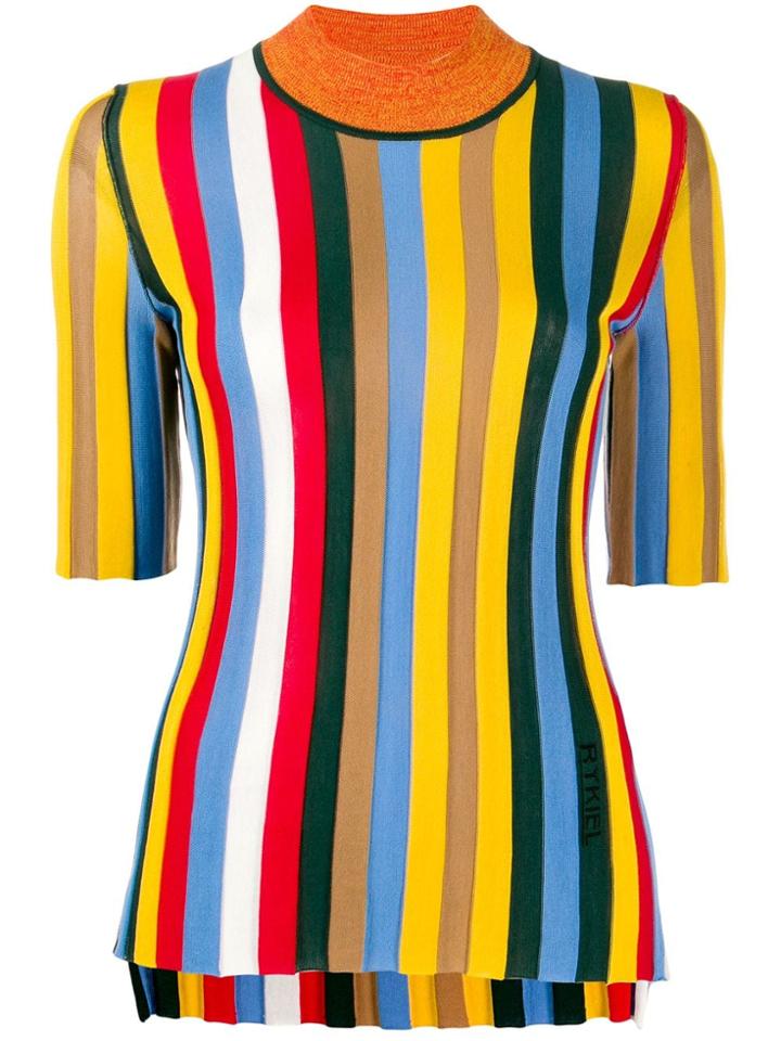 Sonia Rykiel Striped Knit Jumper - Blue