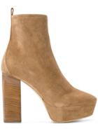Saint Laurent Vika 85 Ankle Boots - Nude & Neutrals