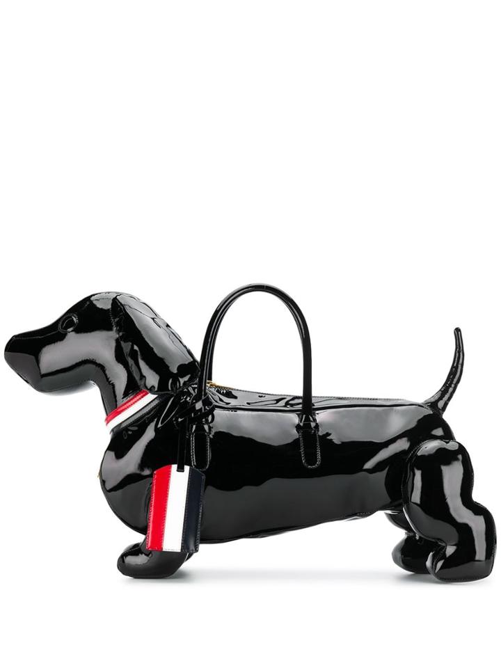 Thom Browne Soft Leather Hector Bag - Black