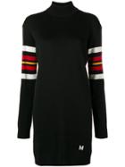 Msgm Striped Colour-block Sweater Dress - Black