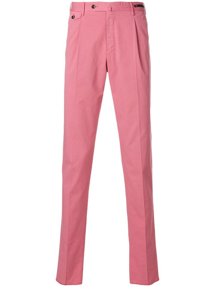 Pt01 Straight-leg Trousers - Pink & Purple