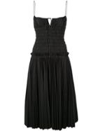Khaite Gathered Pleated Dress - Black