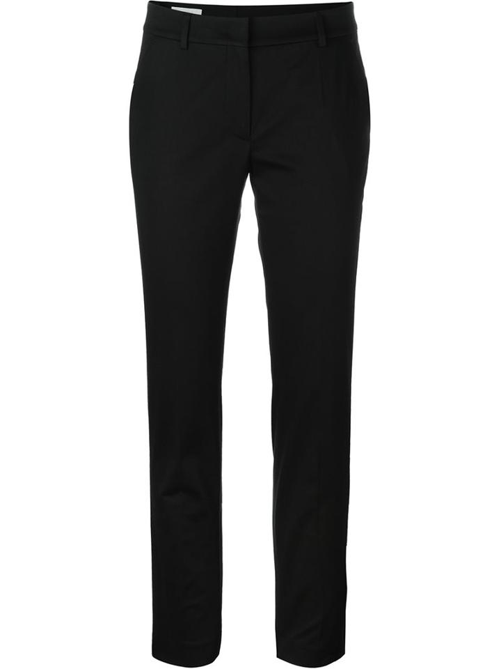 Incotex Front Pleat Trousers, Women's, Size: 40, Black, Cotton/spandex/elastane