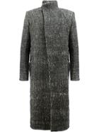 A New Cross Single Breasted Coat - Black