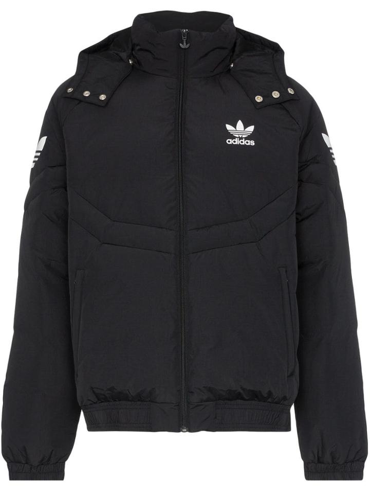 Adidas Padded Hooded Feather Down Jacket - Black