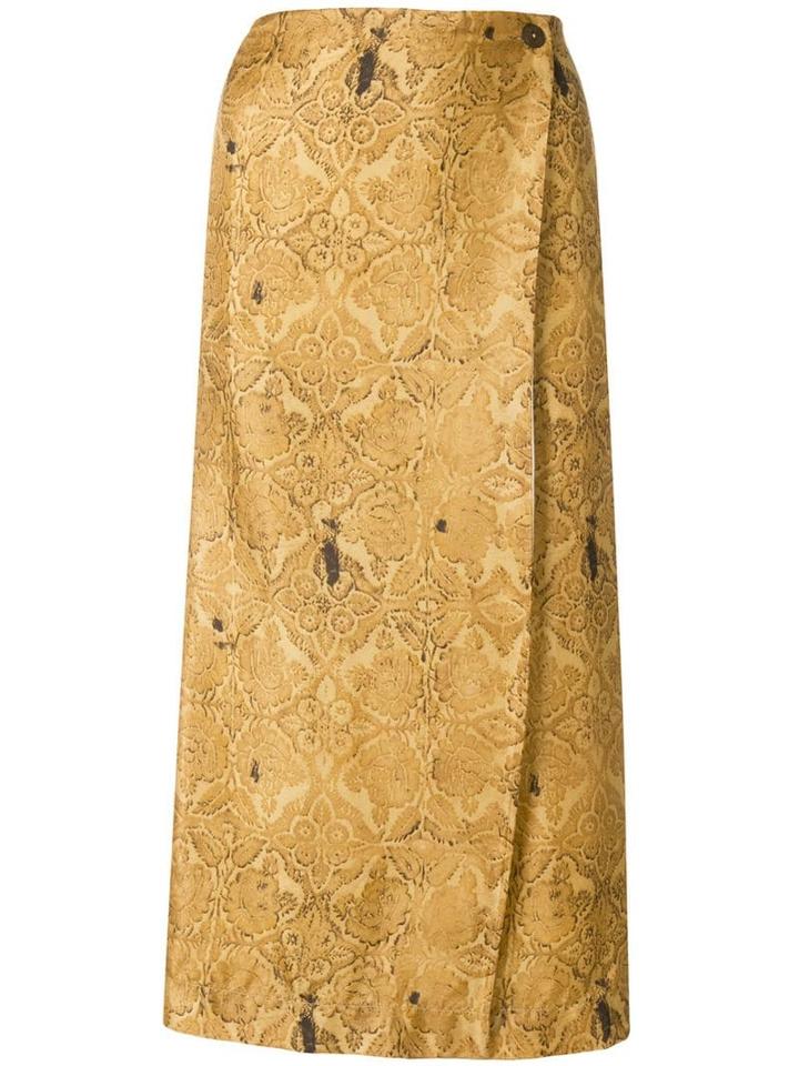 A.n.g.e.l.o. Vintage Cult Retro Floral Envelope Skirt - Neutrals