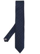 Canali Textured Floral Tie - Blue