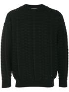 Issey Miyake Men Pleated Crew Neck Sweatshirt - Black