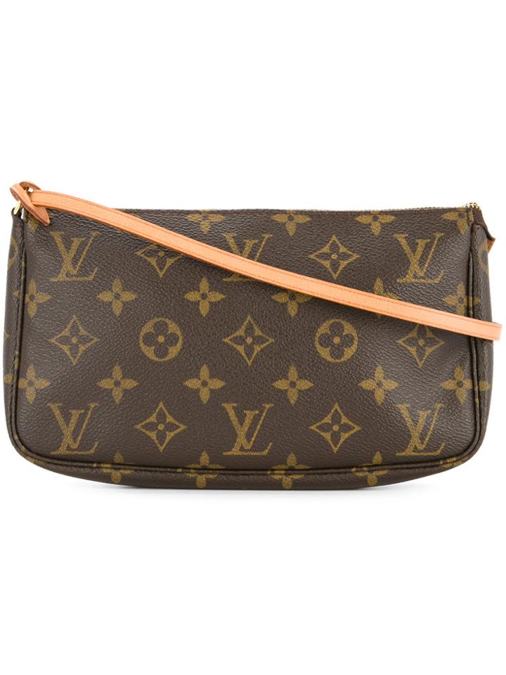 Louis Vuitton Vintage Logo Print Clutch - Brown