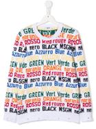 Msgm Kids All-over Print Jumper - White