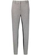 Luisa Cerano Checked Slim-fit Trousers - Black