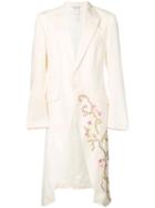 Versace Pre-owned Embroidered Tuxedo Coat - White