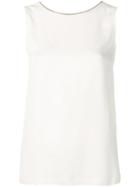 Fabiana Filippi Embellished Collar Top - White