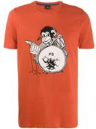 Ps Paul Smith Drumming Monkey T-shirt - Orange
