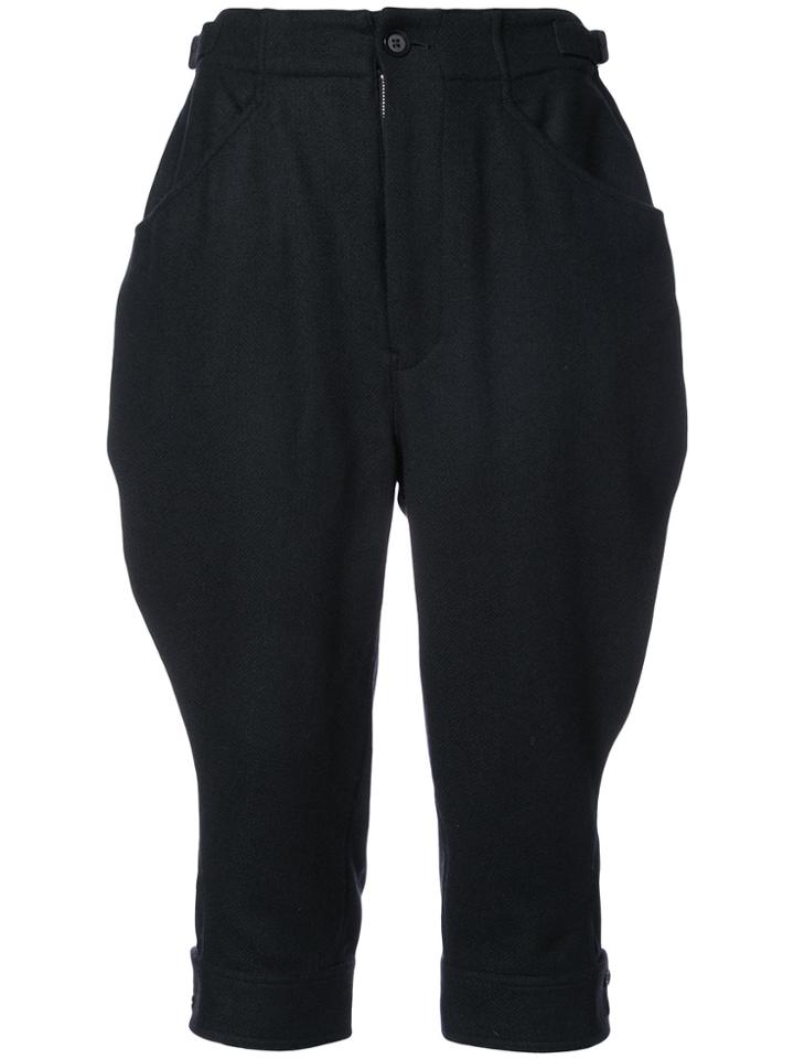 Yohji Yamamoto Jockey Cropped Trousers - Black