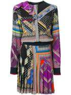 Etro Printed Pleated Dress - Multicolour