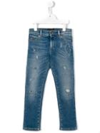 Dolce & Gabbana Kids Ripped Detail Jeans, Girl's, Size: 8 Yrs, Blue
