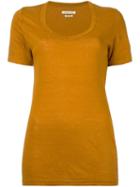 Isabel Marant Étoile 'kid' T-shirt, Size: Xs, Yellow/orange, Linen/flax