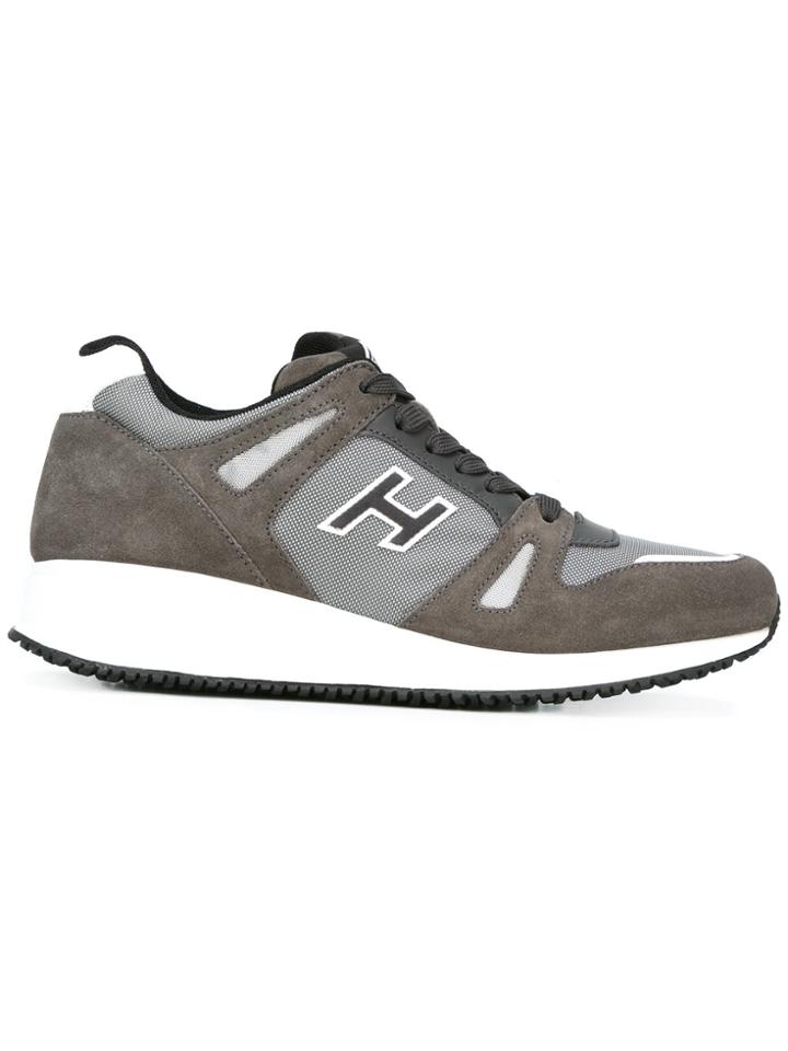 Hogan Chunky Sole Lace-up Sneakers - Grey