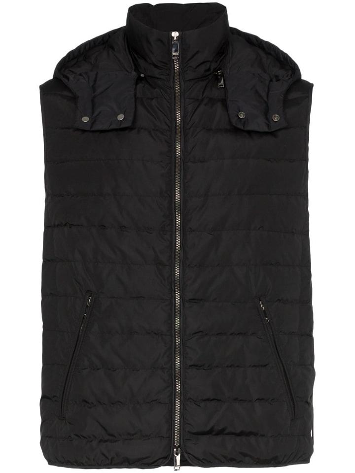 Valentino Padded Logo Gilet - Black