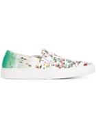 Joshua Sanders Beach Print Slip-on Sneakers
