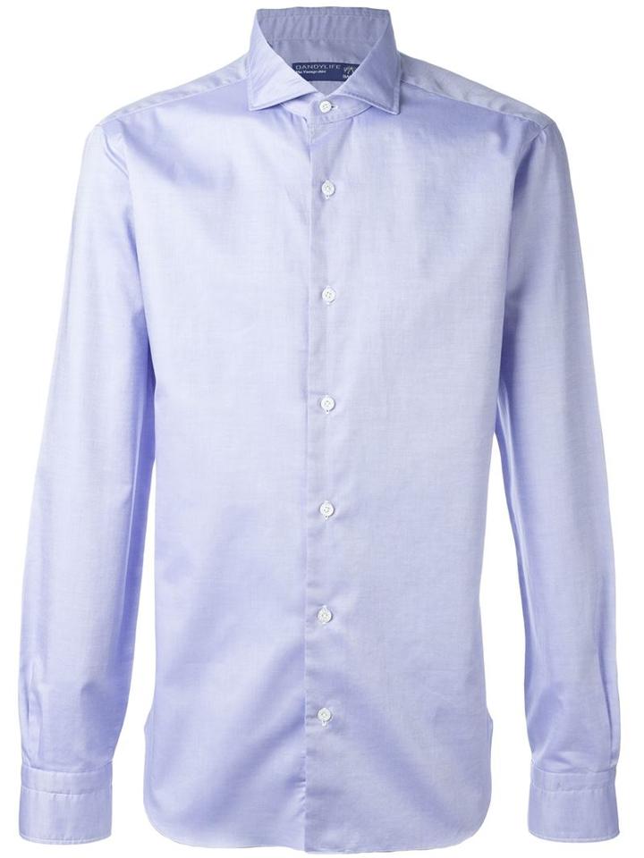 Barba Classic Shirt, Men's, Size: 39, Pink/purple, Cotton