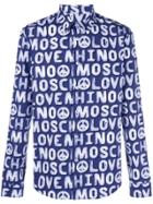 Love Moschino Logo Print Shirt - Blue