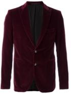 Tagliatore Velvet Blazer, Men's, Size: 52, Red, Cotton/cupro