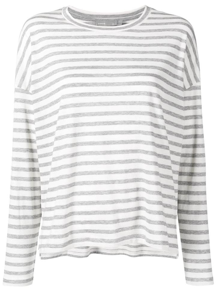 Vince Striped Knit Jumper - White