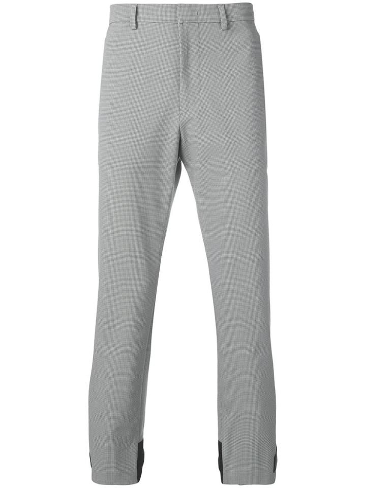 Prada Small Check Trousers - Grey