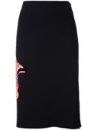Msgm Sequinned Face Skirt - Black