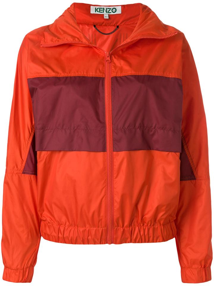 Kenzo Contrast Panel Windbreaker - Yellow & Orange