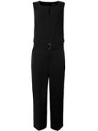 Luisa Cerano Cropped Belted Jumpsuit, Women's, Size: 44, Black, Polyester