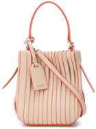 Dkny - Mini Pleated Crossbody - Women - Leather - One Size, Nude/neutrals, Leather
