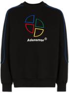 Ader Error Logo Embroidered Cotton Sweatshirt - Black