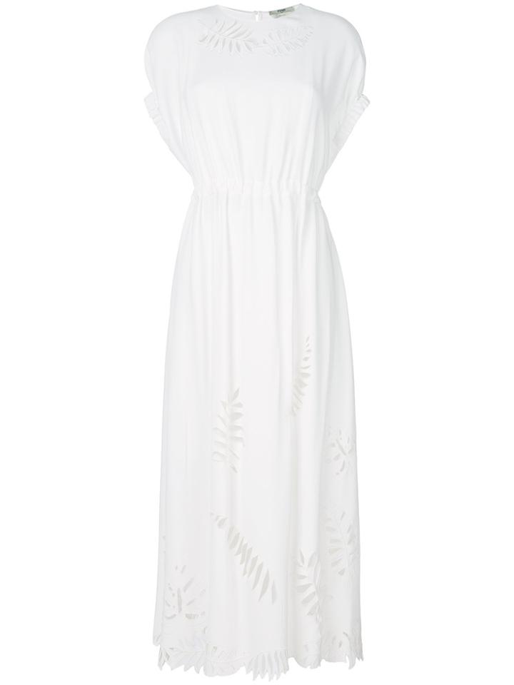 Fendi Cut-detail Midi Dress - White