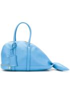 Thom Browne Pebbled Leather Whale Bag - Blue