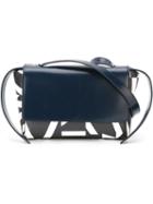 Jil Sander Navy Abstract Print Crossbody Bag