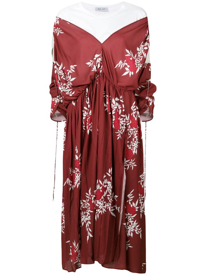 Act N&deg;1 Flared Floral Dress - Brown