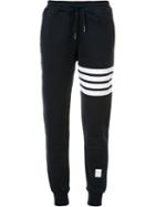 Striped Track Pants, Women's, Size: 42, Blue, Cotton, Thom Browne