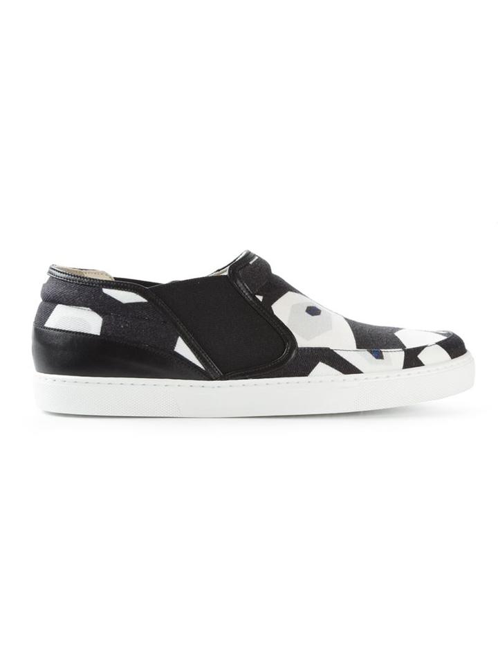 Jil Sander Navy Abstract Print Slip-on Sneakers